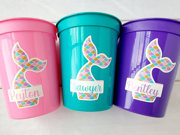 MERMAID PARTY CUPS - Mermaid Birthday Cups Mermaid Party Cups Mermaid Party Decorations Mermaid Party Favors Mermaid Mermaid Party Decor