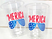 4th of July Party Cups, USA Party Cups, 'Merica Cups, Independence Day Party Decorations, 4th of July Party Decorations, July 4th Party USA