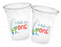 FISHING PARTY CUPS - Fishing Birthday Fishing First Birthday Party Gone Fishing Party The Big One Fishing Bobber Decorations Fish Bait Cups