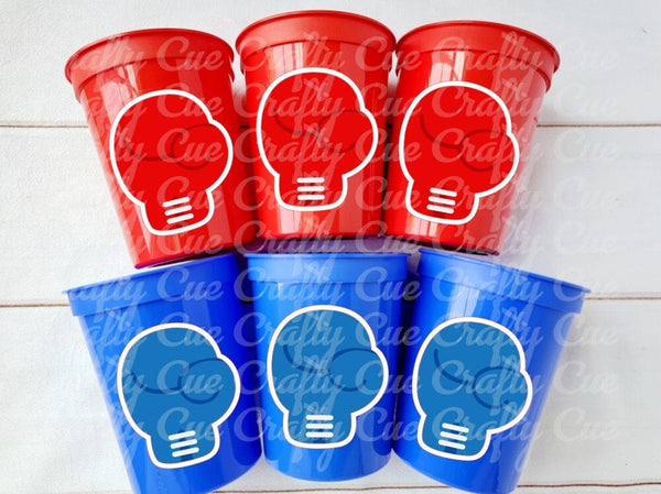 BOXING PARTY CUPS - Boxing Birthday Party Boxing Party Favors Boxer Party Boxer Birthday Decorations Boxer Cups Boxing Cup Boxing Glove Cups