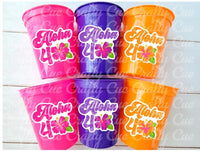 ALOHA 40th Birthday Party Cups Aloha 40th Party Cups Luau 40th Party Decoration Luau Party Supplies Luau Tropical Party Decorations Hawaii