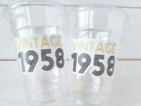 65th PARTY CUPS - Vintage 1958 Cups Best of 1958 65th Birthday Party 65th Birthday Favors 65th Party 65th Party Decorations 1958 Birthday