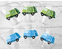 GARBAGE TRUCK PARTY Cups - Garbage Truck Treat Cups Garbage Truck Party Favors Garbage Truck Birthday Favors Trash Garbage Birthday