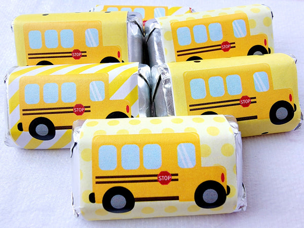 30 - SCHOOL BUS Stickers School Bus Birthday Party Favors School Bus Favors School Bus Birthday Decorations School Party Favors Bus Candy