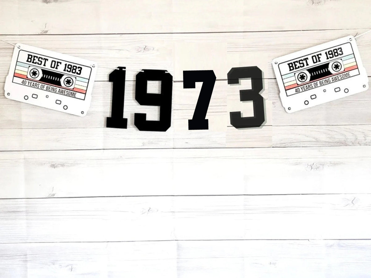 BEST OF 1973 - 50th Birthday Banner 1973 Banner 1973 Party Decorations ...