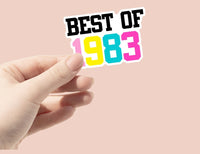 Best of 1983 Sticker 40th Birthday Sticker 40th Birthday Stickers Vintage 40th Birthday Stickers Best of 1983 Birthday Stickers 1983 Sticker