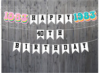 BEST OF 1984 - 40th Birthday Banner 1984 Banner 1984 Party Decorations 40th Party Decorations 40th Party Banner 40 Birthday Party Banner 80s