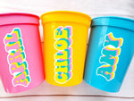 PERSONALIZED NAME CUPS Party Cups Bachelorette Party Cups Personalized Retro Name Cup Customized Name Cups Personalized Name Birthday Gift