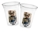 Custom Graduation Cups Custom Plastic Cups Personalized Photo Graduation Cups Custom Grad Photo Cups 2024 Graduation Party Cups Grad Favors