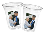 Custom Anniversary Cups Custom Plastic Cups Personalized Anniversary Cups Custom Wedding Anniversary Cups Anniversary Photo Cups Party Favor