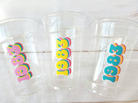 40th PARTY CUPS - 1983 Cups 40th Birthday Party 40th Birthday Favors 40th Party Cups 40th Party Decorations 1983 Birthday Party Cups 80s Cup