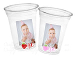 Custom Photo Cups Personalized Strawberry 1st Party Cups Strawberry Birthday Cups First Birthday Strawberry Party Decorations Strawberry One