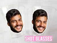 Groom Face Plastic Shot Glasses, Groom Face Cups, Groom Face Bachelorette Party, Groom Face Decorations, Groom Face Party Favors, Groom Face