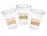 50th PARTY CUPS - 50 and Fabulous 50th Birthday Party 50th Birthday Favors Vintage 1973 Cups 50th Party Decorations 1973 Birthday Party Cups