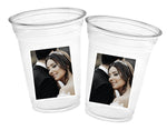 Custom Wedding Cups Custom Plastic Cups Personalized Wedding Cups Custom Engagement Cups Wedding Photo Cups Engagement Party Cups Favors