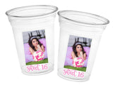 Custom Sweet 16 Cups Custom Plastic Cups Personalized Photo Sweet 16 Cups Custom Sweet 16 Birthday Cups Sweet 16 Party Cups Sweet 16 Favors