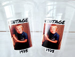 Custom Plastic Cups with Picture Personalized Cups Personalized 50th Birthday Cups Vintage 50th Cups 1973 Custom Face Party Cups Decorations