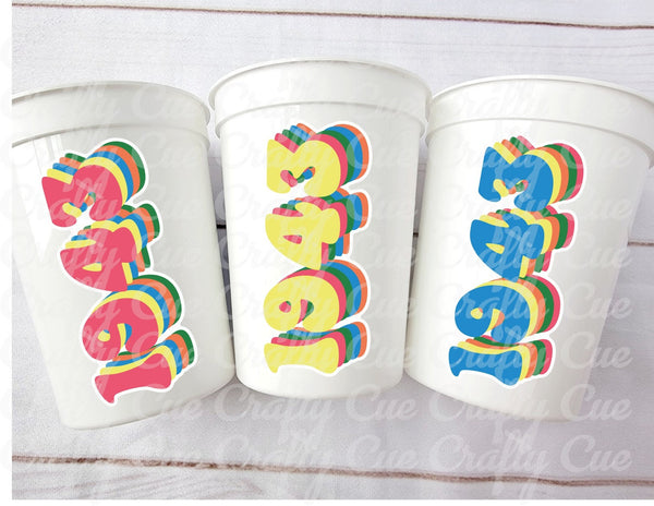 80th PARTY CUPS - Best of 1943 80th Birthday Party 80th Birthday Favors Vintate 1943 80th Party Decorations 1943 Birthday 80's Party Cups