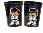 KARATE PARTY CUPS - Karate Cups Karate Birthday Party Karate Party Decorations Karate Party Supplies Karate Treat Cups Karate Party Favors