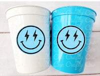 SMILEY FACE CUPS - One Happy Dude 1st Birthday Happy Smiley Face First Birthday Happy Smiley Face Cups Smiley Face Favors Smiley Face