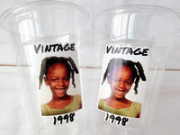 Custom Plastic Party Cups, Personalized Party Cups, Photo Cups, Custom Face Party Cups, Cups with Photos, Cups with Pictures, Picture Cups