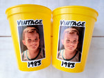 Custom Plastic Party Cups Personalized Party Cups Personalized 40th Birthday Cups Vintage 40th Cups 1983 Custom Face Party Cups Decorations