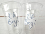 Oh Boy Cups Oh Boy Baby Shower Favors Oh Boy Oh Boy Baby Shower Decorations Boy Baby Shower Party Cups Boy Baby Shower Party Favors Cups