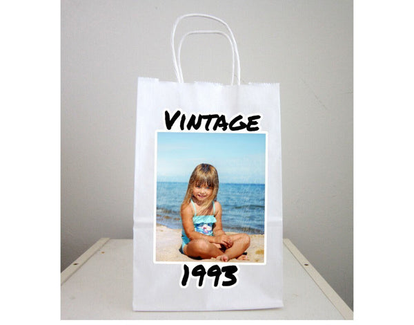 Custom Party Bags Personalized Party Bags Personalized 30th Birthday Bags Vintage 30th Goody Bags Vintage 1993 Custom Favor Bags Decorations