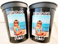 Custom Plastic Party Cups Personalized Party Cups Personalized 30th Birthday Cups Vintage 30th Cups 1993 Custom Face Party Cups Decorations