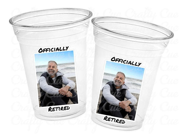 RETIREMENT PARTY CUPS - Retirement Party Favors Retired Party Cups Retirement Party Decorations Officially Retired Retirement Cups Retired