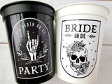 Bride or Die Cups Till Death Do Us Party Cups Bachelorette Party Cups Black Wedding Cups Bachelorette Party Favors Wedding Gifts Bridesmaids