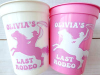 Cowgirl Last Rodeo Cups Cowgirl Let's Go Girls Cups Rodeo Party Cups Cowgirl Bachelorette Party Cups Favors Bachelorette Party Favors Gifts