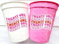 21st BIRTHDAY PARTY CUPS 21st Birthday Party 21st Party Decorations 21st Party Favors Vintage 2003 Birthday 2003 Party Legally 21 Finally 21