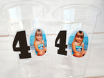 Custom Plastic Cups With Picture Personalized 40th Birthday Cups Vintage 40th Birthday Party Custom Text Custom Face Cups Decorations 1984