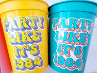 40th PARTY CUPS - Best of 1984 40th Birthday Party 40th Birthday Favors 40th Party Cups 40th Party Decorations 1984 Birthday 80's Party Cup