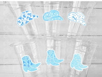 COWBOY PARTY CUPS - Cowboy Cups Cowboy Party Decorations Cowboy Baby Shower Decorations Baby Sprinkle Cowboy Boots Birthday Decoration Favor