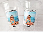 Look Who's 40 Custom Plastic Party Cups Personalized Party Cups Personalized 40th Vintage 40th Cups 1984 Custom Face Party Cups Decorations