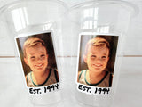 EST. 1994 Custom Plastic Party Cups Personalized Birthday Custom Face Party Decorations Personalized 30th Birthday Cups Vintage 30 Cups 1994