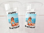 Custom Plastic Party Cups Personalized Party Cups Personalized Happy Birthday Cups Personalized Face Cups Custom Face Party Decorations Cups