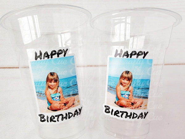 Custom Plastic Party Cups Personalized Party Cups Personalized Happy Birthday Cups Personalized Face Cups Custom Face Party Decorations Cups