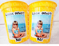 Look Who's 30 Custom Plastic Party Cups Personalized Party Cups Personalized 30th Vintage 30th Cups 1994 Custom Face Party Cups Decorations