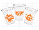 Orange Party Cups, Orange Birthday, Orange Party Favors, Orange Party Favors, Orange First Birthday, Orange Baby Shower Orange Decorations