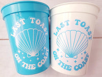 Last Toast on the Coast Cups, Coastal Bachelorette Party Favors, Bachelorette Party Cup, Beach Bach Cups, Beach Wedding Cups, Bach Party Cup