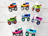 MONSTER TRUCK PARTY Cups - Monster Truck Treat Cups Monster Truck Birthday Monster Truck Party Monster Truck Party Favors, Monster Truck Cup