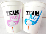 GOLF GENDER REVEAL Party Cups - Golfing Party Cups Golf Baby Shower Golf Party Golf Decorations Golf Party Supplies Golfing Cups Golf Favors