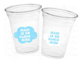 On Cloud Nine Party Cups, Cloud Nine Bachelorette, Cloud Nine Baby Shower, Cloud 9 Birthday, Cloud Nine Decorations, Happy 9th Birthday