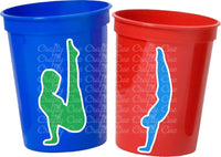 GYMNASTICS PARTY CUPS -Gymnast Party Cups Gymnastics Birthday Party Gymnast Party Cups Tumbling Gymnastics Party Favors Gymnast Party Favors