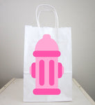 Fire Hydrant Goody Bags, Firetruck Goody Bags, Firetruck Favor Bags, Fireman Birthday Goody Bags, Firefighter Goody Bags, Pink Fire Hydrant