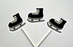 Hockey Cupcake Toppers, Hockey Skate Cupcake Toppers