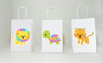 Jungle Animal Goody Bags, Jungle Animal Party Bags - Jungle Party Baby Shower, Lion Goody Bags, Turtle Goody Bags, Tiger Goody Bags